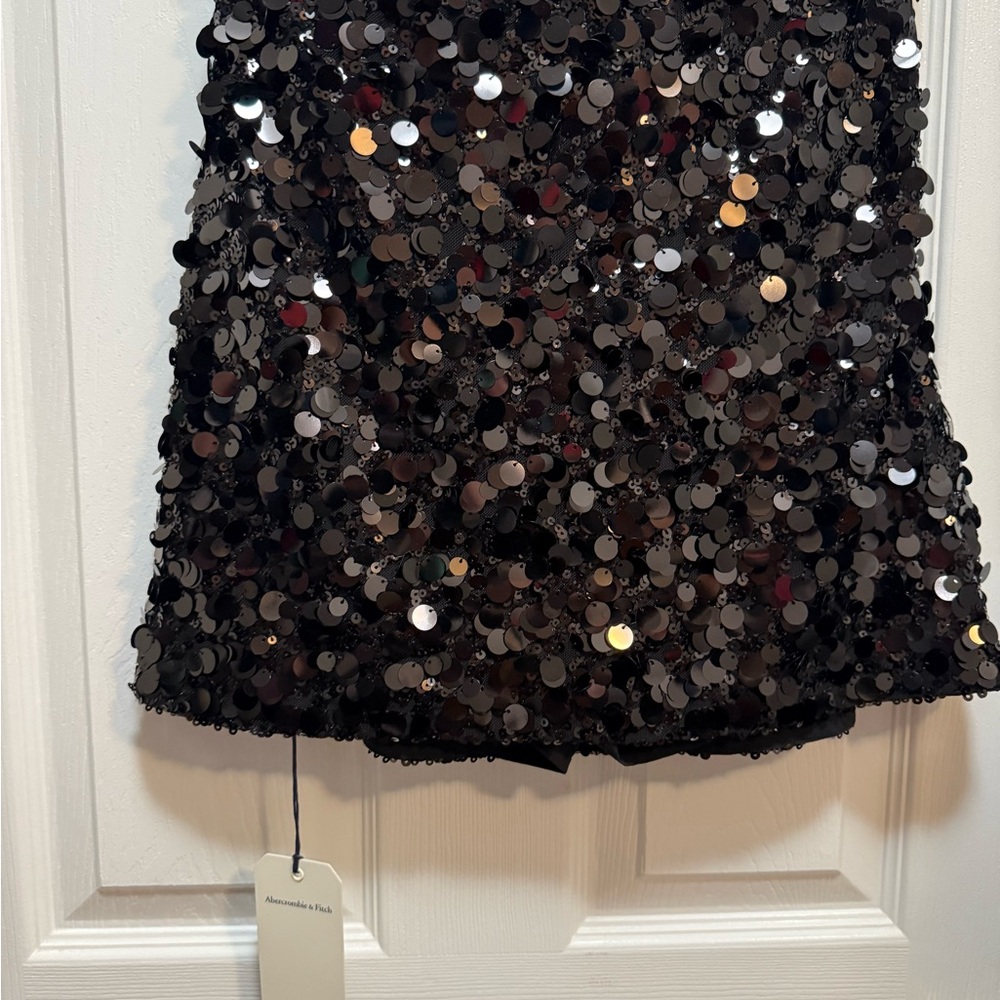 Abercrombie Sequin Black Skort